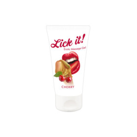 Lubrifiant et gel de massage végétalien comestible goût cerise 50ml 